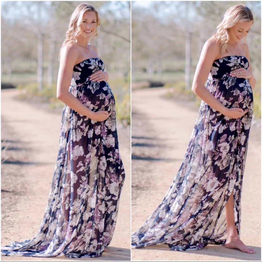 Pinkblush Maternity Photo Shoot Gown 🖤